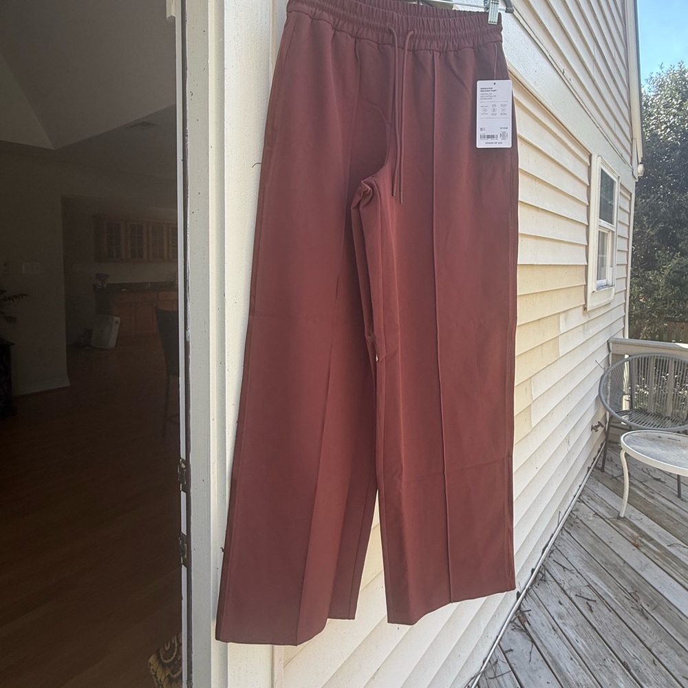 NWT Athleta Wide Leg Pants - Rust - Picture 2 of 11